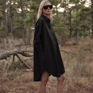 MAMÈNE Phoebe Mini Shirt Dress in Poplin 0 XS